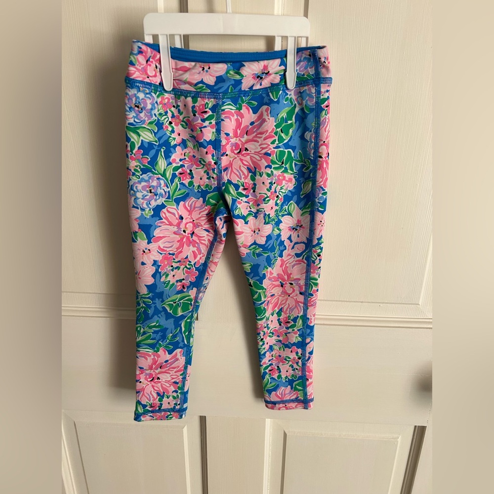 Lilly Pulitzer Floral Kids Leggings Size XS 2-3